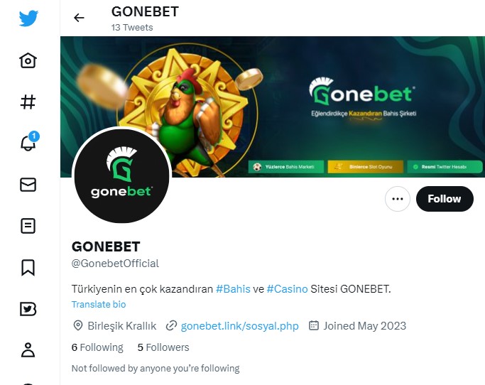 Gonebet Twitter