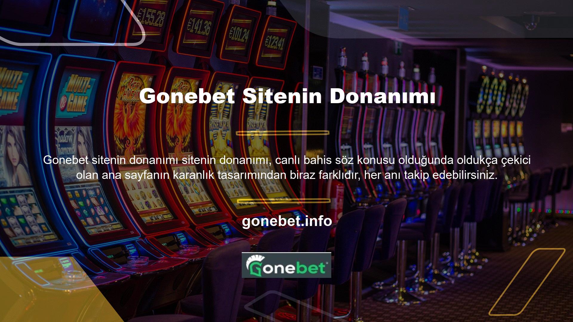 Gonebet, tüm abonelerin en son oranları ve oyunları takip edebileceği masaüstü ve mobil canlı bahisler için tek bir yere sahiptir
